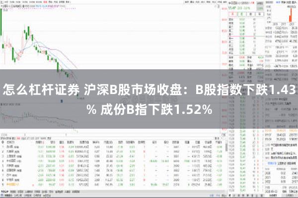 怎么杠杆证券 沪深B股市场收盘：B股指数下跌1.43% 成份B指下跌1.52%