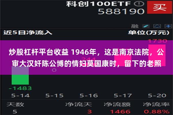 炒股杠杆平台收益 1946年，这是南京法院，公审大汉奸陈公博的情妇莫国康时，留下的老照